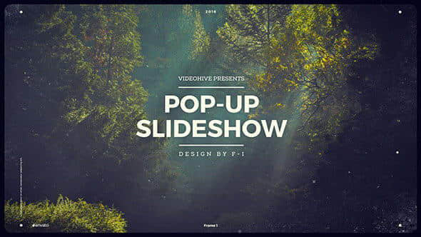 AE模板 - 折叠弹跳图像幻灯片展示 Pop-Up Slideshow 下载