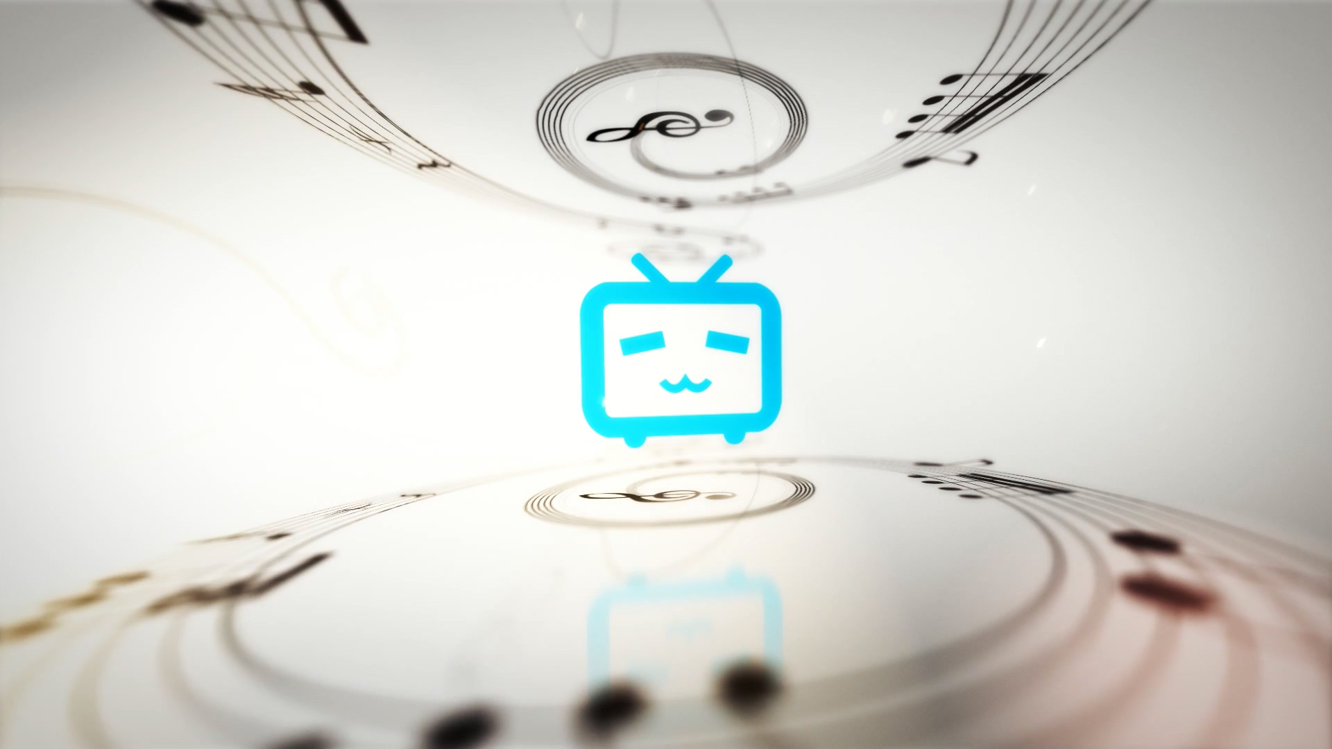 AE模板 - 旋风般的bilibili音乐音符旋转logo片头