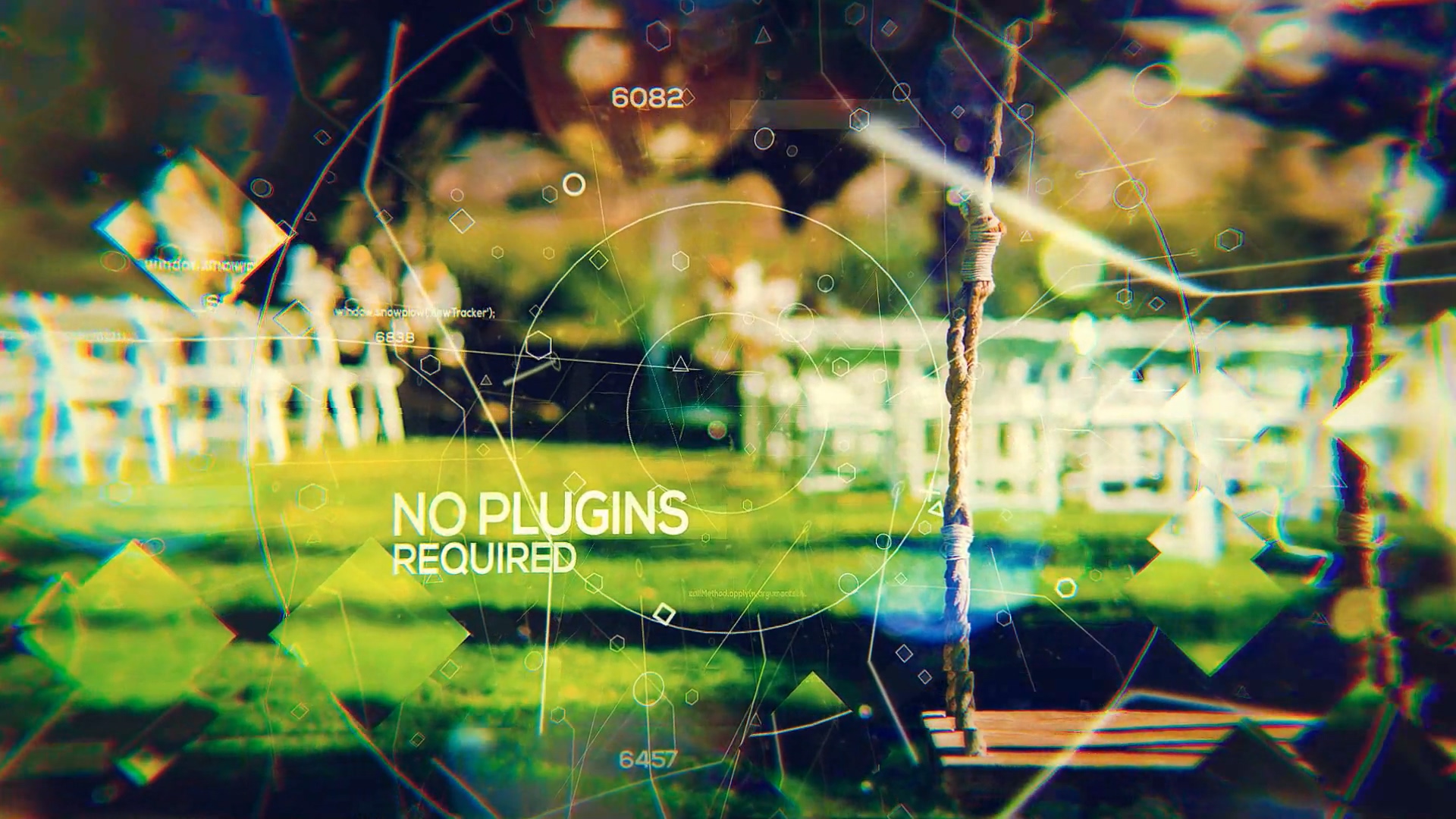 AE模板 - 科技感图形元素视差图片展示 Digital Flow - Opener