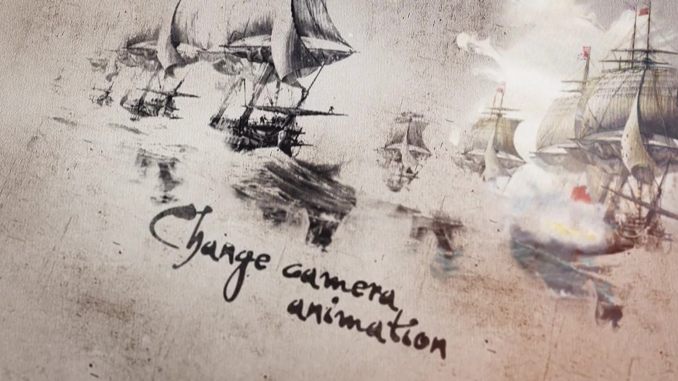 AE模板 - 水墨画布散开图片展示片头 Liquid Slideshow