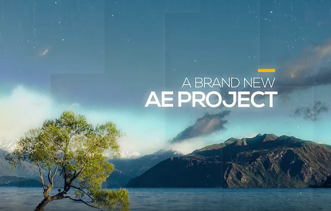 AE模板 - 多边形折叠视觉切换展示效果