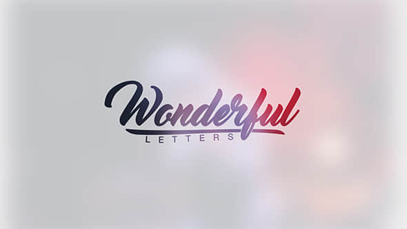 AE模板 - 漂亮的手绘字母动画效果 Wonderful Letters