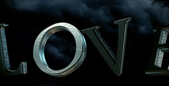 AE模板 - 史诗震撼云端三维金属文字标题电影开场片头