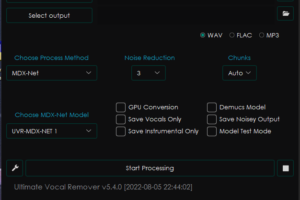 终极伴奏人声提取 - Ultimate Vocal Remover GUI v5.6.0 下载