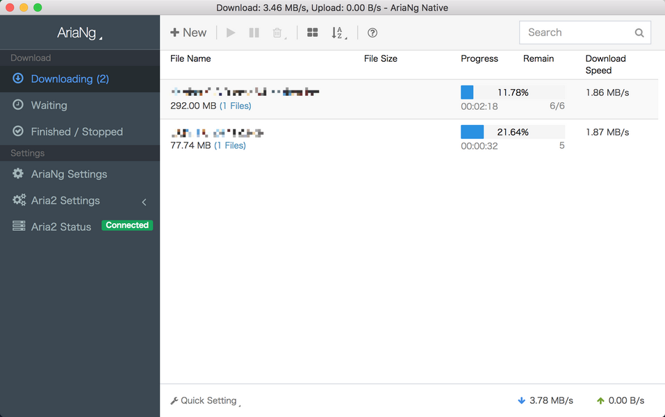 一个Aria2图形界面下载工具 - AriaNg Native 1.3.11
