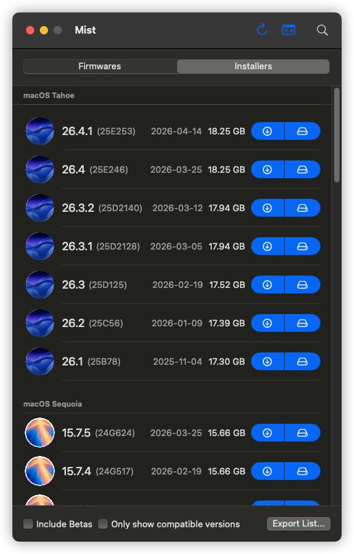 macOS 镜像获取工具 - MIST v0.30